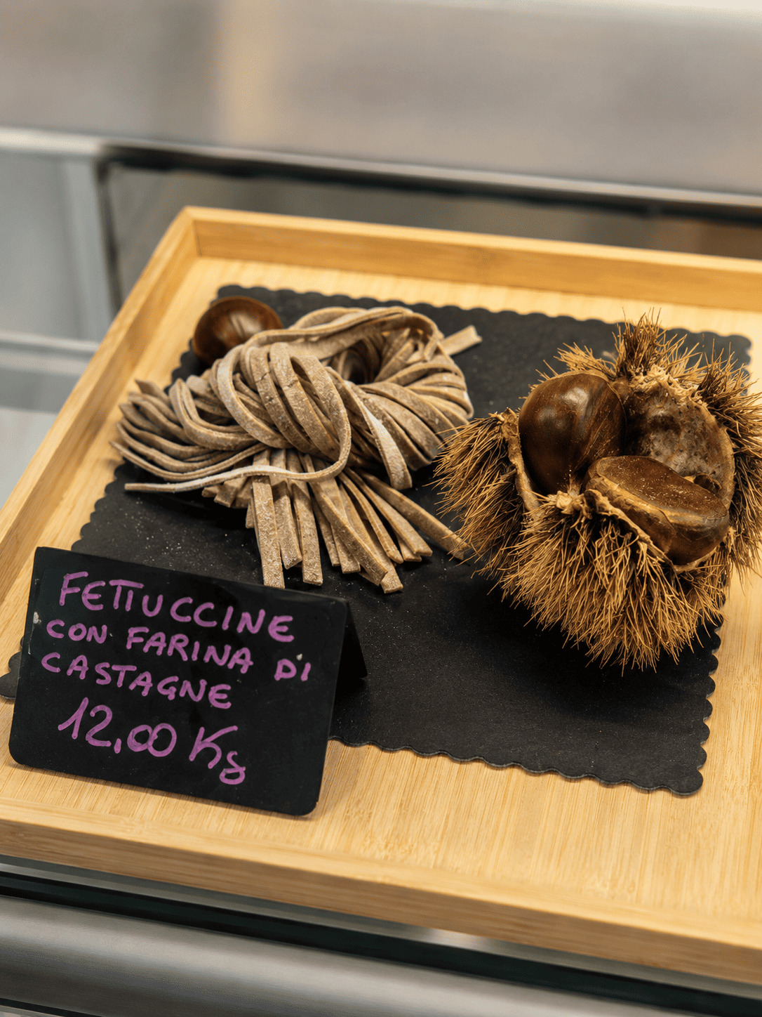 Fettuccine con farina di castagne